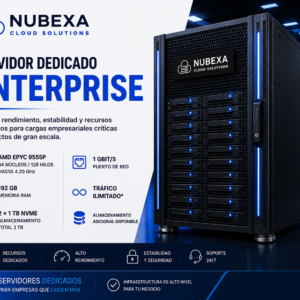 Servidor Dedicado Enterprise Nubexa AMD EPYC 9555P 192 GB RAM 2 TB NVMe